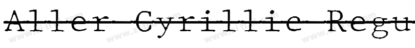 Aller Cyrillic Regul字体转换